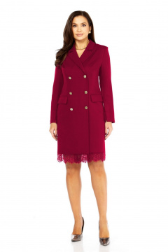 Платье с кружевом женское красное Милора-стиль 1413 красный - фото 1