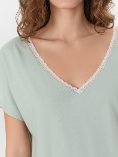 Футболка, шорты Mark Formelle 592544/25-35486ПП-14 эдельвейс_веточки_на_мятном - фото 4