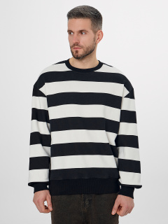 Свитшот Mark Formelle 121865/1/24-3295П-7(3) черно_молочная_полоска - фото 1