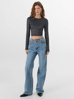 Джемпер Mark Formelle 122901/25-38289Ц-10 черный_с_люрексом_серебро - фото 5