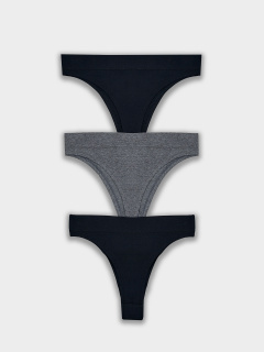 Трусы Mark Formelle 412543-3/25-50-37951Ц-5 т.серый_меланж_4348_F_черный_черный_декор - фото 2