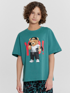 Футболка, шорты Mark Formelle 563327/24-30790ПП-0 малахит_буквы_на_черном_3_сл_на_пол_Д - фото 4