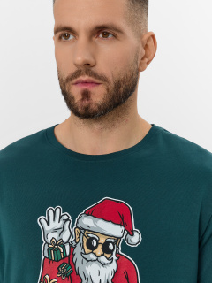 Футболка, шорты Mark Formelle 591044/25-5076ПП-0 т.изумрудный_черная_клетка_на_зеленом_3_сл_на_пол - фото 3