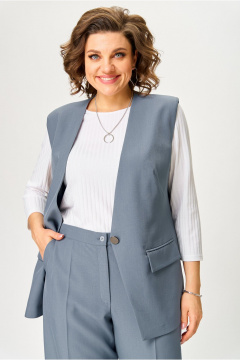 Блуза, брюки, жилет БАГРЯНИЦА 3162 лагуна - фото 5