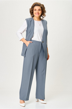 Блуза, брюки, жилет БАГРЯНИЦА 3162 лагуна - фото 4