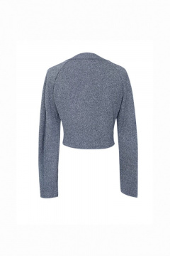 Короткий трикотажный жакет из хлопка с накладными карманами Alena Goretskaya A1653/4 - фото 4