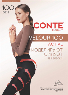 Колготки CONTE VELOUR ACTIVE 100 nero 19С-123СП - фото 1