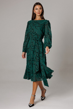 Платье Ларс Стиль 1159 зеленый-черный - фото 1