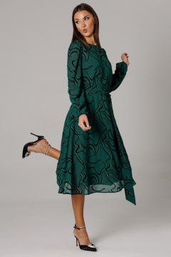 Платье Ларс Стиль 1159 зеленый-черный - фото 3