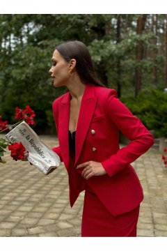 Жакет, юбка KORTNI 20Р13/2U14dl красный - фото 5