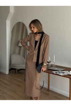 Жакет, юбка KORTNI 4Р2/2U17dl бежевый - фото 4