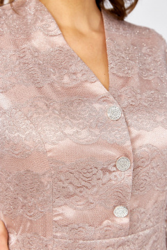 Платье с кружевом женское розовое Mira Fashion 5572-2 - фото 3