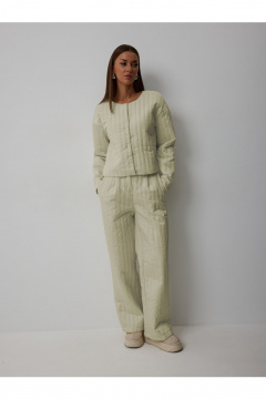 Брюки, жакет V&N Fashion 1060 оливковый - фото 2