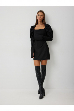 Джемпер, юбка V&N Fashion 1085 черный - фото 1