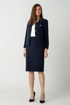 Жакет, юбка MARIKA 451 черно-синий - фото 2