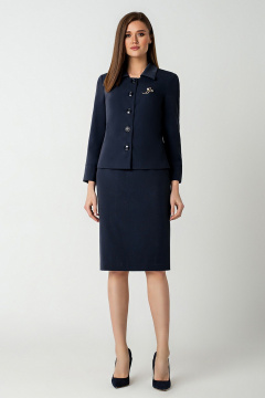 Жакет, юбка MARIKA 451 черно-синий - фото 1