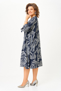 Платье Michel chic 2164/1 синий_узор - фото 4