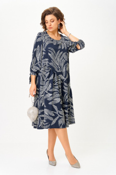 Платье Michel chic 2164/1 синий_узор - фото 3