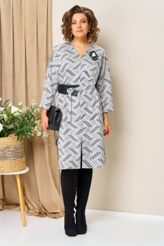 Платье VOLNA 1443 светло-серый - фото 3