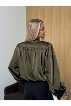 Блуза THE.WOMAN 0383 оливковый - фото 3
