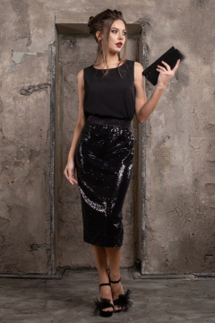 Юбка Erika С-133 черный - фото 1