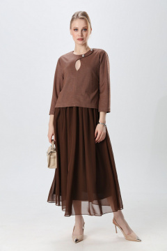 Платье NikVa 1009-2 капучино - фото 1