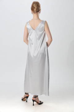 Платье NikVa 1014-3 серебро - фото 5
