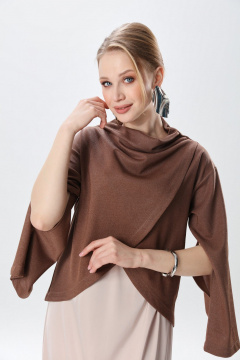 Джемпер, платье NikVa 1015-1 капучино и крем-брюле - фото 3