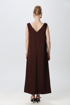 Джемпер, платье NikVa 1015-2 капучино и шоколад - фото 4