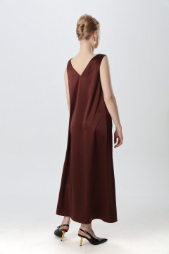 Джемпер, платье NikVa 1015-4 махагон - фото 5