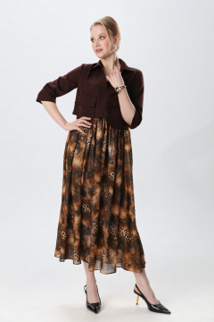Платье NikVa 514-5 шоколад и кофейный леопард - фото 5