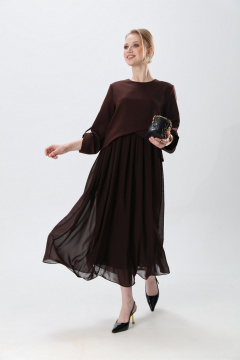 Платье NikVa 740-24 шоколад - фото 1