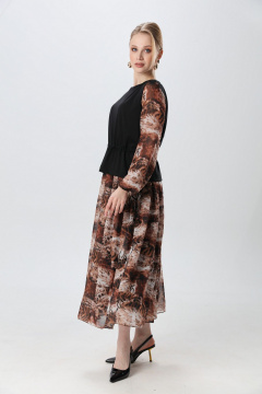 Платье NikVa 740-26 чёрный и тигровая абстракция - фото 5