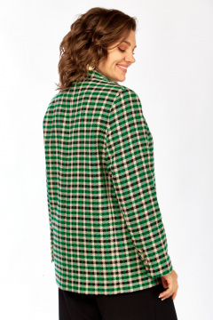 Жакет Rishelie 1014 клетка_чёрный+ярко-зелёный+бежевый - фото 5