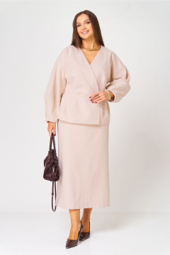 Жакет, юбка V&N Fashion 1050 бежевый - фото 2