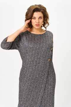 Платье Michel chic 2190 серый_елочка - фото 3
