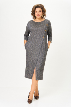 Платье Michel chic 2190 серый_елочка - фото 1