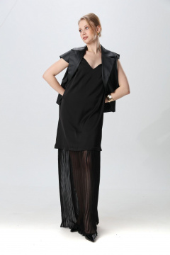 Жилет, платье NikVa 1018-1 чёрный - фото 2