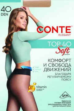 Колготки CONTE TOP SOFT 40 nero 14С-37СП - фото 1