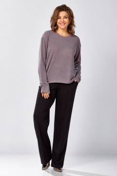 Лонгслив BegiModa 4154 фиолетовый-пепел - фото 1