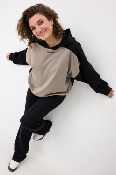 Блуза BegiModa 4157 черный-кварц - фото 1