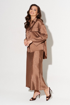 Блуза, юбка AltaModa 2015 светло-коричневый - фото 1
