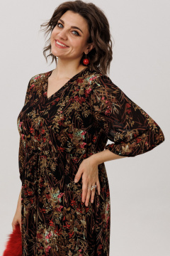 Платье Anelli 1805 шоколодная_виола - фото 5