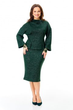 Джемпер, юбка, манжеты T&N 7728 изумруд - фото 3