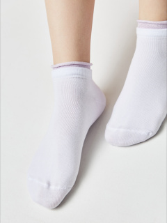 Носки CONTE ACTIVE белый-сиреневый 12С-32СП - фото 1