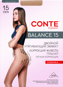 Колготки CONTE ELEGANT BALANCE 15 natural 24С-103СП - фото 1