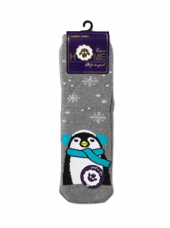 Носки CONTE HOME LINE 52-105 ср.серый (меланж) - фото 3