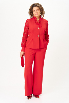 Брюки, жакет Vilena 1130 красный - фото 1