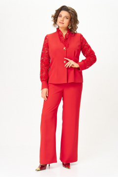 Брюки, жакет Vilena 1130 красный - фото 4