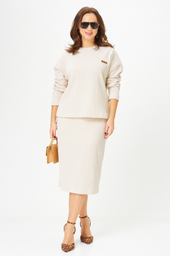 Свитшот, юбка Galean Style 990 молочный - фото 1